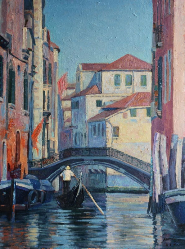 Landscape in Oil Painting - Venice Morning @Jack Zheng Art Studio